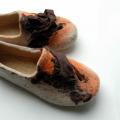 Bit linen and brightness - Shoes & slippers - felting