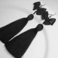 Luxury and long earrings-tassels - Earrings - beadwork