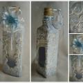 Engagement bottle - Decoupage - making