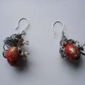 Strawberry pie - Earrings - beadwork