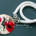 Tow " Poppy " - Necklace - beadwork