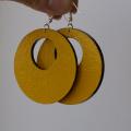 Earrings yellow-black - Accessory - making