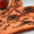 " brown leaves in the wind " - Gloves & mittens - felting