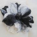 Black and white flower - Flowers - felting