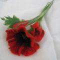 Poppy bouquet - Flowers - felting