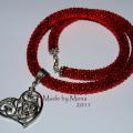 Tow " heart " - Necklace - beadwork