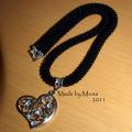 Tow " Heart 2 " - Necklace - beadwork