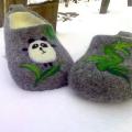 Panda - Shoes & slippers - felting